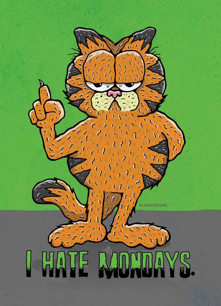 Full color illustration of Garfield the cat by Labcreature