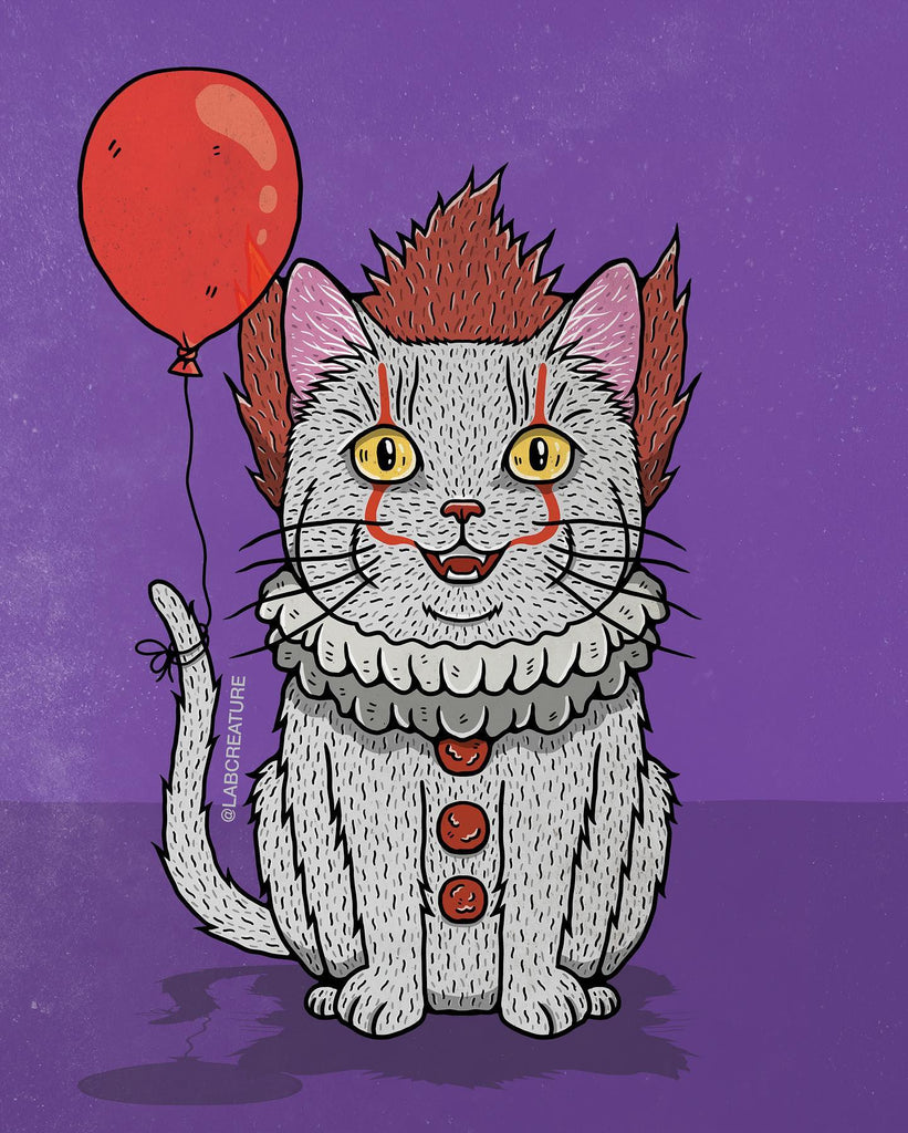 Pennywise the Cat Clown Illustration