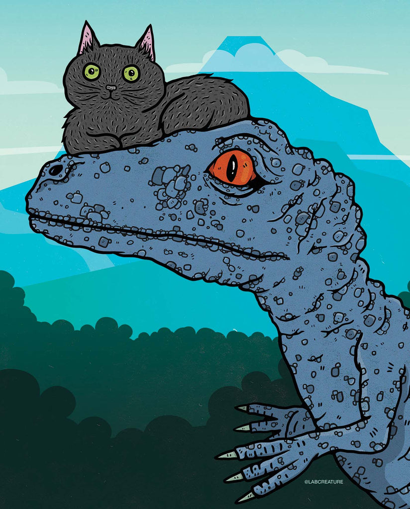 Velociraptor and Cat Time Traveler?